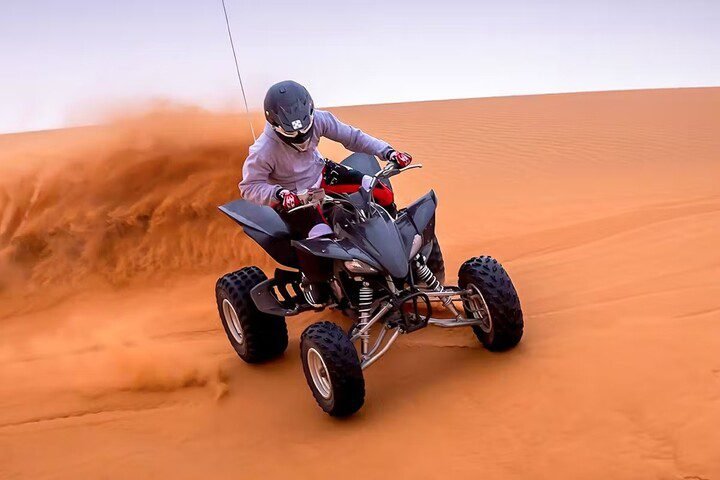 Premium Desert Safari with Quad Bike and VIP Camp Dubai – Ultimate Thrill, Luxury Dining and Starry Nights